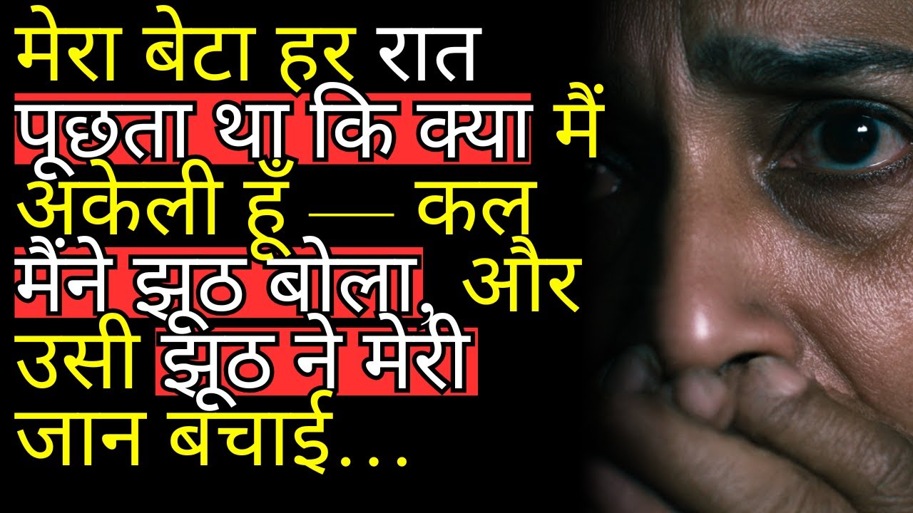 मेरा बेटा हर रात पूछता था कि क्या मैं अकेली हूँ — कल मैंने झूठ बोला, और उसी झूठ ने मेरी जान बचाई…