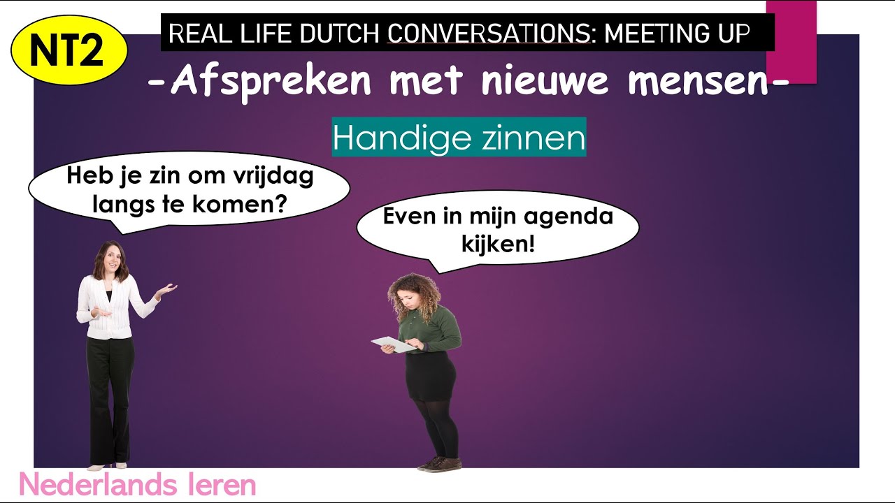 Dutch Text Conversations Nederlandse gesprekken - Dutch conversations: meeting up. Nederlands ...