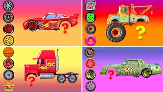 CORRECTLY GUESS THE WHEEL OF LIGHTNING MCQUEEN!⚡(MEGAMIX) Tebak gambar roda petir McQueen!🧩