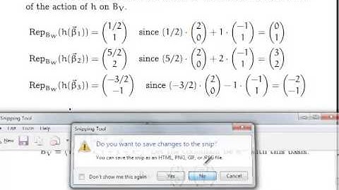 Hefferon "Linear Algebra" Chapter Three.Section III.1  Computing linear maps