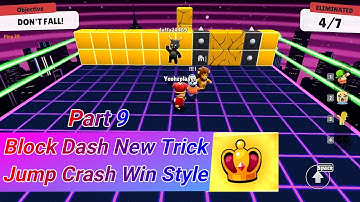 Stumble Guy‪s‬ Fun Gameplay Walkthrough Part 9 Block Dash Map New Trick Jump Win - PC Steam Version