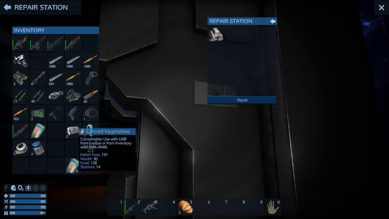 Empyrion Galactic Survival, 41, trying out the repair bay on my damaged