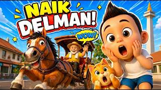 Riding a Special Delman 🐴 | Cheerful Children's Song   The Adventures of Hisyam & Gembul