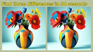 注意ゲーム：90秒で3つの違いを見つける | タスク #100 screenshot 1