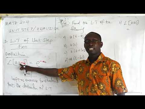 3.Unit step or Heaviside functions- Laplace Transform