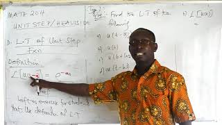 3.Unit step or Heaviside functions- Laplace Transform