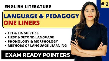 Language & Pedagogy Important One-Liners | UGC NET English | Sunaina Jethani