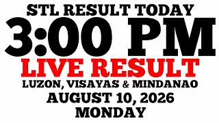 STL Result Today 3 00 PM Draw August 10 2026 Monday STL Luzon Visayas Mindanao LIVE Result