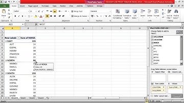 How to use PIVOT table in Excel 2010 by Saurabh Kumar (Hindi / Urdu)
