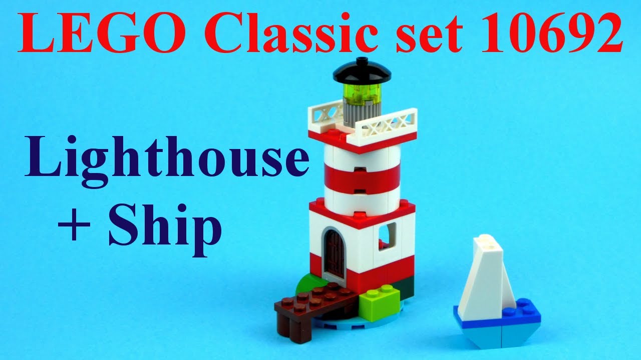 LEGO Classic set 10692 - Lighthouse + Ship  - How to build with lego blocks (TUTORIAL)