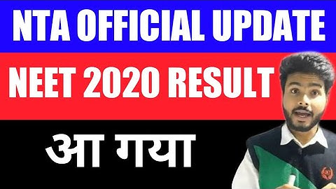 neet 2020 result is out|neet nta official update|neet 2020 latest news update|neet result 2020