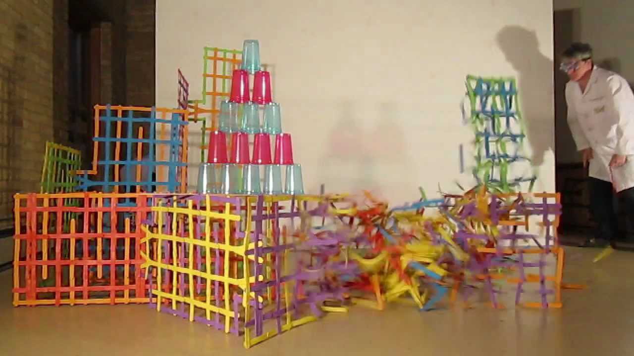 Kinetic King Detonates the World's First Self-Supporting 3-D Stick-Bomb Structure!