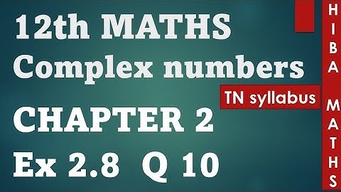 12th maths chapter 2 exercise 2.8 question 10 TN syllabus hiba maths