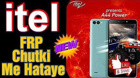 itel a44 power frp unlock | itel A44 Power FRP Lock Remove