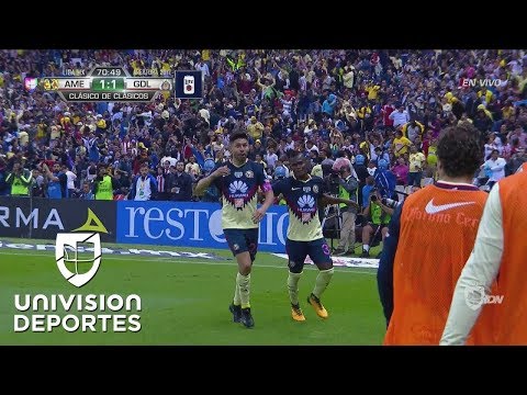 Gol de Oribe Peralta para empatar el Clásico Nacional entre América y Chivas