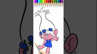 How to Draw Queen Poppy from Trolls! (EASY Step-by-Step Tutorial) #drawing #art #cute  #cartoon #yt