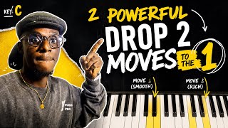 Key C piano tutorial | Here are two powerful drop 2 moves to the 1 