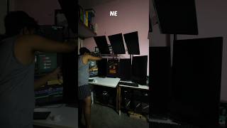 8 Monitor Setup UPGRADING 🔥 #tech #desktop #shorts