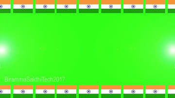 Green Screen Indian Flag running animation fx