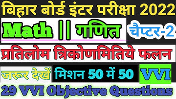 Class 12th Inverse Trigonometric Functions Objective || Chapter-2 Objective Questions Math || 2022