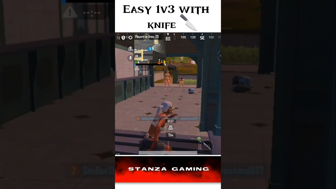 "Easy 1v3 Knife Wipe! 😎 | BGMI Clutch Moment"