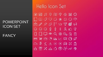 PowerPoint Icons Set Free - 2 ( Fancy Hello Icon Set ) | Free Download