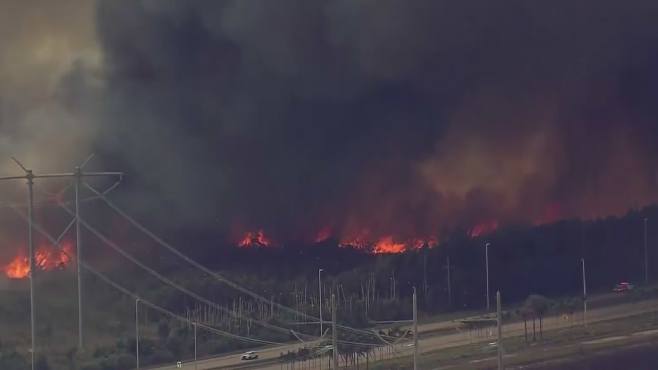 3 fires burning in West Miami-Dade near the Everglades causing air quality alerts and road closures