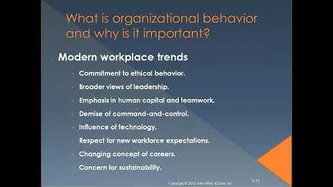 Introduction to Organizational Behavior Chapter 1