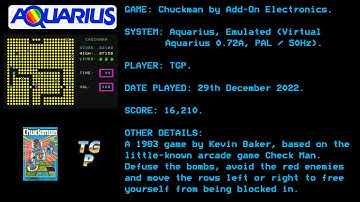 Chuckman - Add-On Electronics - Mattel Aquarius (Emulated) - 16,210 points.