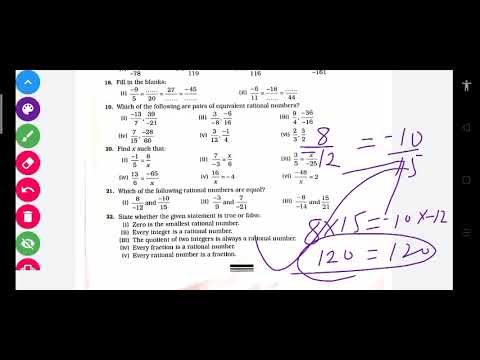 Class-7th, Maths- Rational Numbers , Doubts Solution video of Exercise 4A