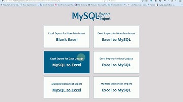 Excel Export/Import - MySQL Data