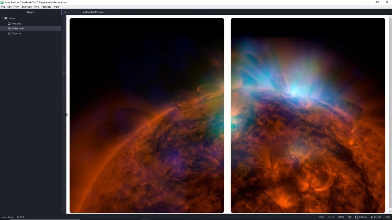 picture split with HTML, CSS & JavaScript - YouTube