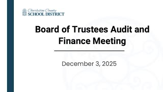Información CCSD Audit and Finance Meeting | December 3, 2025 Guía