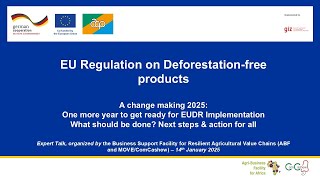 Expert talk 5:  The EU Regulation on Deforestation - free products