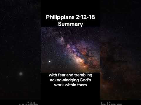 Philippians 2:12-18 Summary