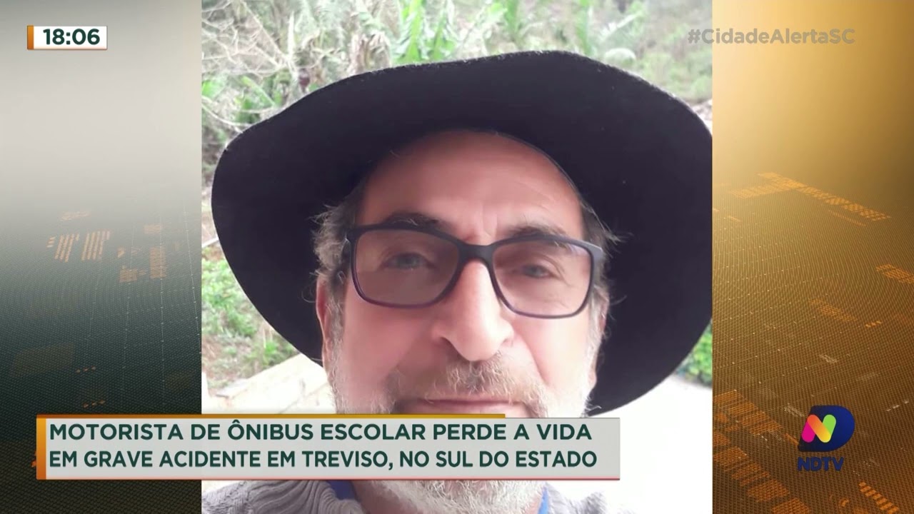 Motorista de ônibus escolar morre após acidente