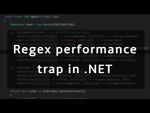 Regular Expressions (RegEx) Tutorial - Hidden Performance Trap in .NET