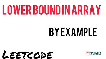 Lower Bound in Arrays | LeetCode Binary Search Explained (Java)