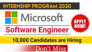 Microsoft hiring 10,000 candidates? software engineer - don't miss this opportunities - apply now