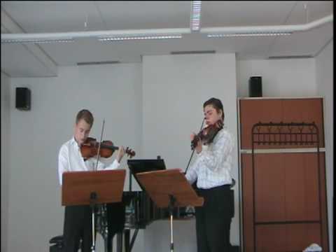 JS Bach Invention No. 4 for Violin and Viola