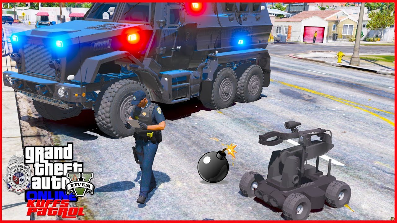 New EOD Bomb Squad Robot Vs. Explosive Device In GTA 5 Roleplay YouTube