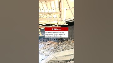 Rush to rescue dozens still trapped as Indonesia school collapse kills three. #Indonesia #BBCNews