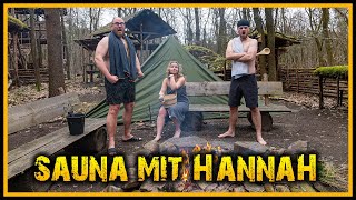 Schwitzhütte selber bauen - @hannahassil besucht uns im Camp - 7 vs. Wild Bushcraft Outdoor image