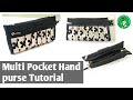 Multi zipper purse sewing tutorial/ How to stitch ladies hand purse at home@Hema's Bag Creations