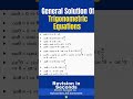 General Solution of Trigonometric Equations in 10 Sec ⚡ | JEE•NDA•CBSE•11th•12th #shorts