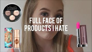 FULL FACE OF PRODUCTS I HATE | Emma's Little Channel