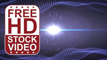 Free Stock Videos – motion graphics dots waves moving randomly with lens flare and particles 3D