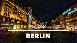 Berlin?? Night walking Kudamm. Berlin City Night Walk in Germany. Walking Germany??.