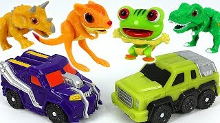 Dino Mecard Movie Island Of Tiny Dinosaur Koriri, Kai And Capture Car Cav Appeared