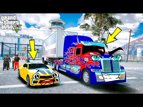 OPTİMUS PRIME VE BUMBLEBEE TEHLİKELİ MAHKUM TAŞIYOR! - GTA 5